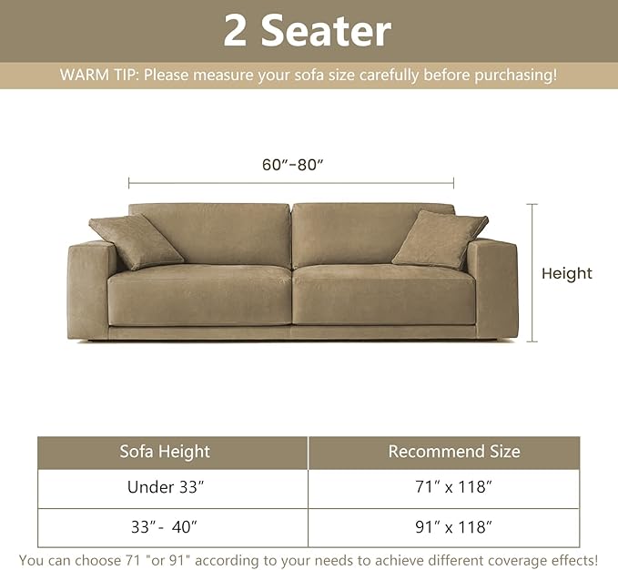 MYSKY HOME Couch Cover for Dogs, Sectional Couch Cover