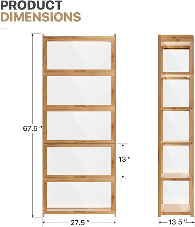 MoNiBloom 67.5" Curio Display Cabinet