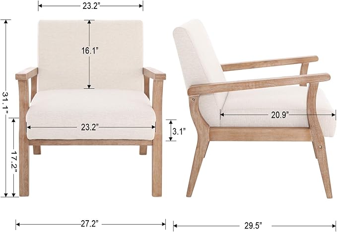 Accent Chair Mid Century Modern Armchair