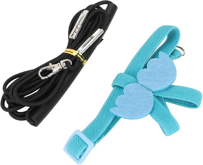Pet Parrot Bird Harness Leash, Adjustable Parrot Nylon Leash Bird Flight Harness Vest, Bird Flying Clothes with Rope Parrot Flight Suit with Leash for Parakeets Cockatiels Conures Budgies(M)