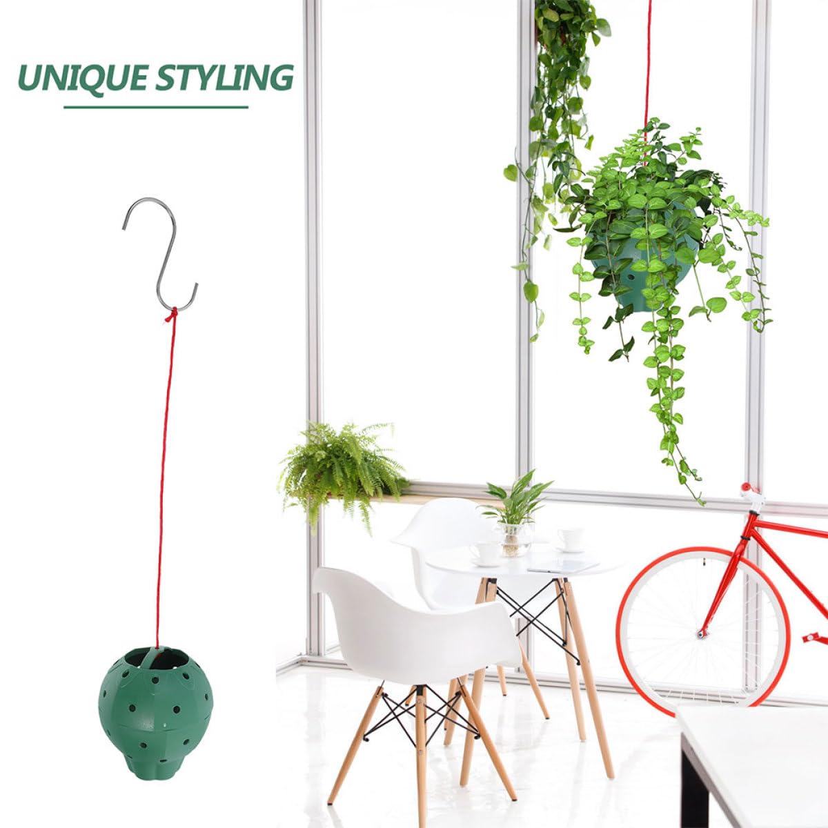 BESTonZON 5pcs Multi-Hole Strawberry Flower Pot Hanging Planter Basket for Succulent Propagation Indoor Outdoor Gardening Plastic Plant Pots with Drainage