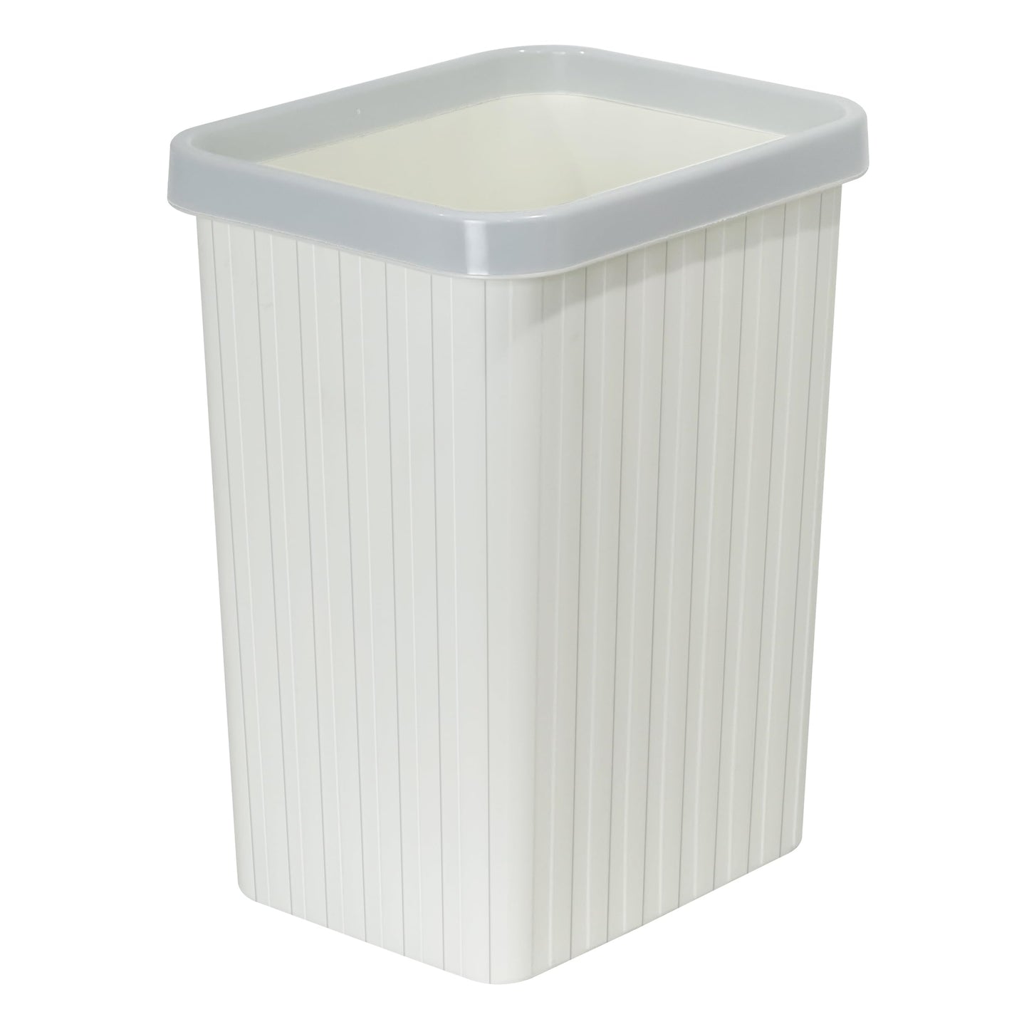 Soddeph 3.2 Gallon Plastic Small Trash Can,Rectangular Wastebasket, Waste Basket,Garbage Container for Bathroom, Kitchen, Bedroom, Office, Home, Dorm Room (1, White)