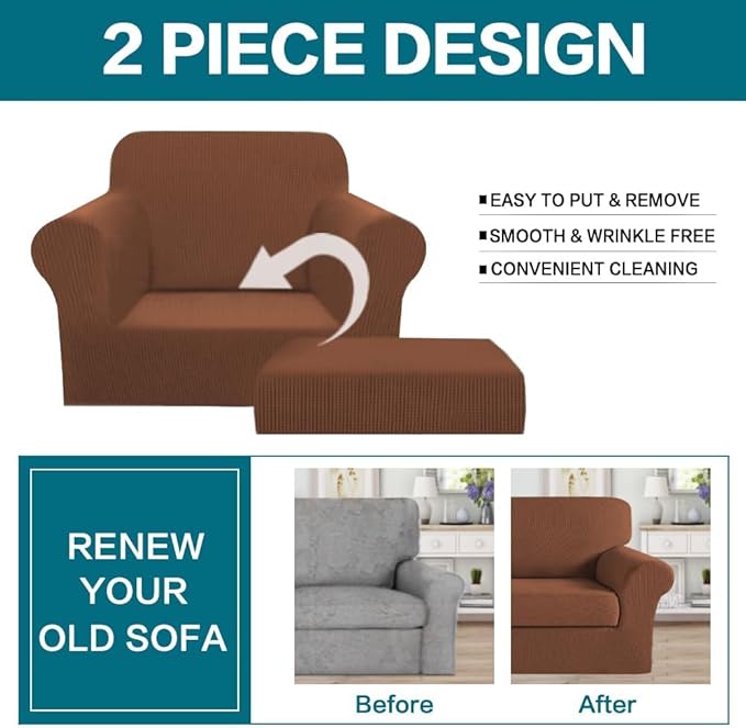 Turquoize 2 Piece Chair Covers Chair Slipcovers