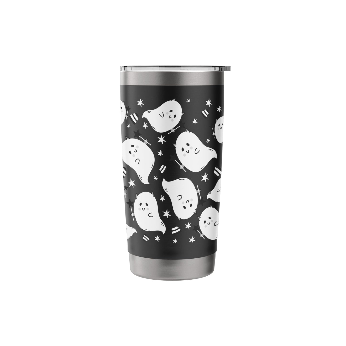 Halloween Ghost, Funny Cute Ghost Print Stainless Steel Insulated Tumbler