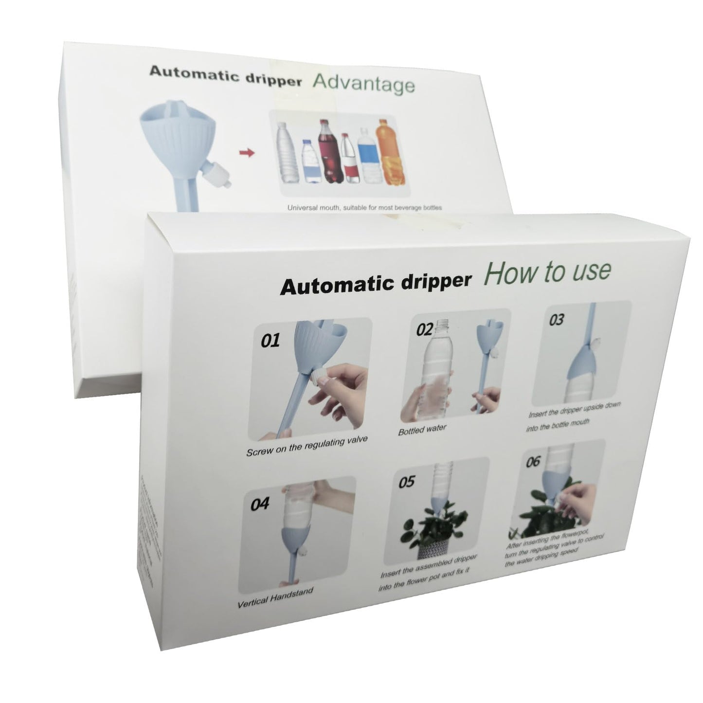 Automatic Indoor and Outdoor Watering Systems, unattended Watering Systems for Cauliflower and Vegetable Plants During Vacations, Adjustable Water Droplet Size and Speed drippers, Soil wetting Tools.