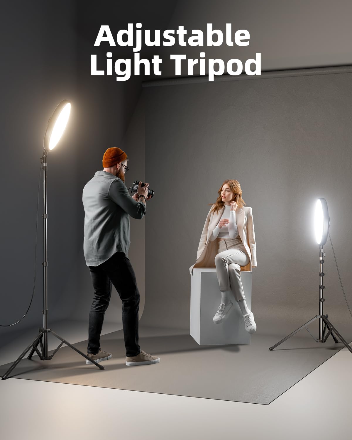 Weilisi Large Ring Light with 72" Tripod Stand, 6500K Full-Screen Selfie Ring Light for Live Stream, YouTube, TikTok, Video Recording, Photography, Ring Light Tripod for iPhone/Phone with Remote