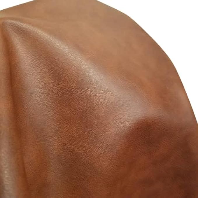NAT Leathers | Tan Mid Brown Soft Faux Vegan Leather PU | 10 Yards Cut by The