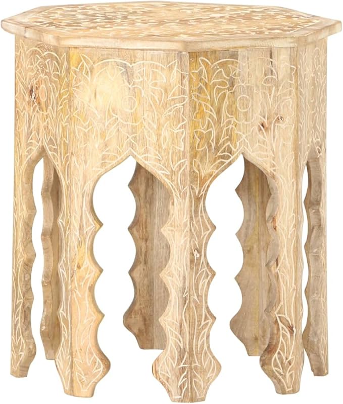 vidaXL Bohemian-Style Side Table in Solid Mango Wood