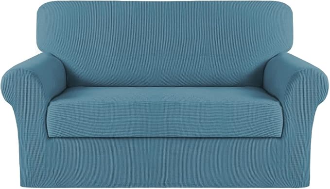 Turquoize Stretch Sofa Slipcover 2 Pieces Sofa Cover Couch Cover