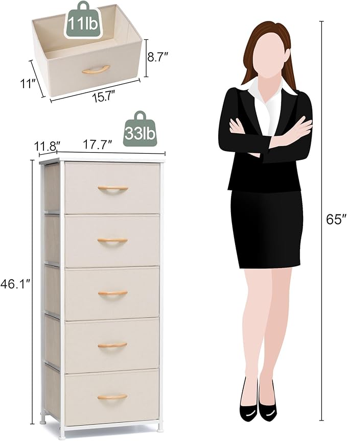 Crestlive Products Vertical Dresser Storage Tower