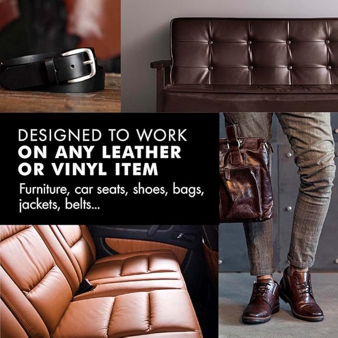 FORTIVO Leather Recoloring Balm, Color Restorer, Scratch Remover, Couch Paint