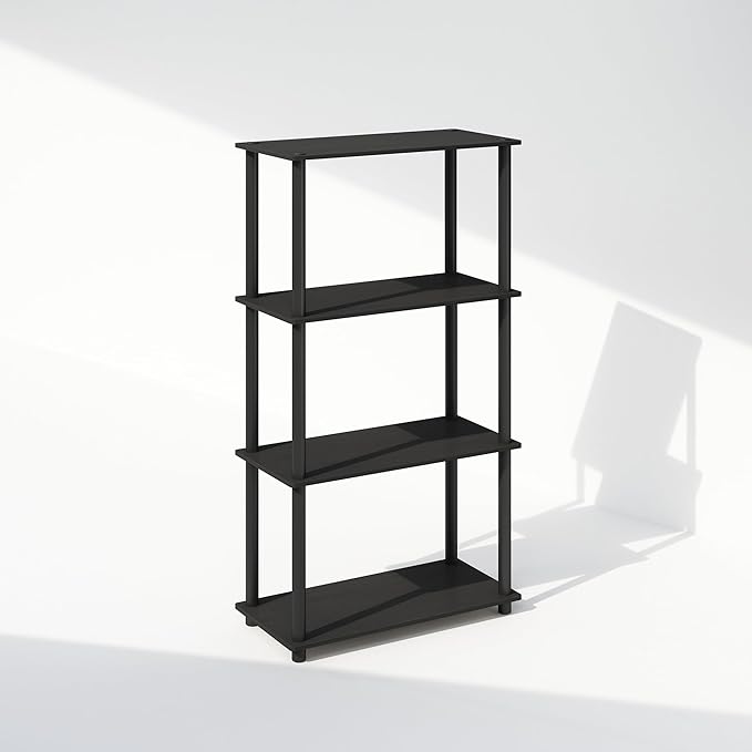 Furinno Turn-N-Tube Book Shelf, 4-Tier Bookshelf, Bookcase