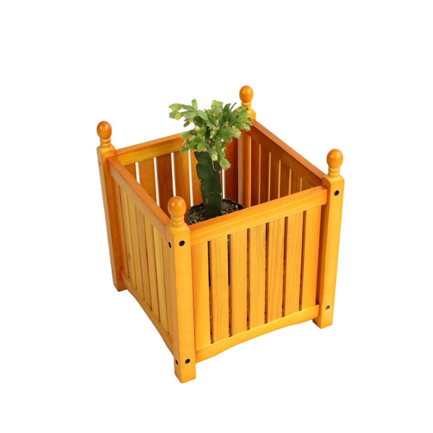 Wooden Flower and Herb Planter for Garden and Outdoor Use