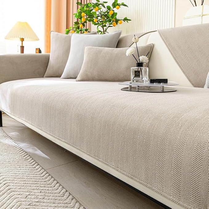 Funny Fuzzy Couch Cover, Chenille Couch Furniture Protector, Funny Fuzzy Couch