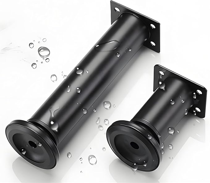 4PCS Adjustable 4.7-7.08 Inch Metal Furniture Legs Black Furniture Replacement