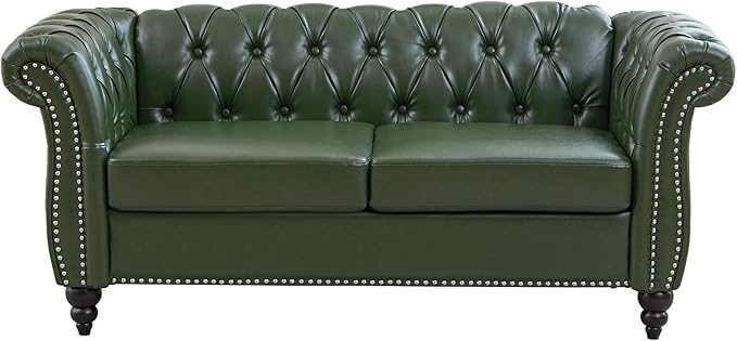 LEVNARY Chesterfield Loveseat, 2 Seater Tufted Couch