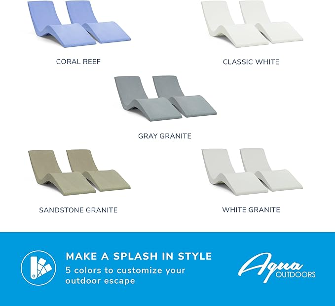 Aqua Outdoors Pool Chaise Lounge Chairs
