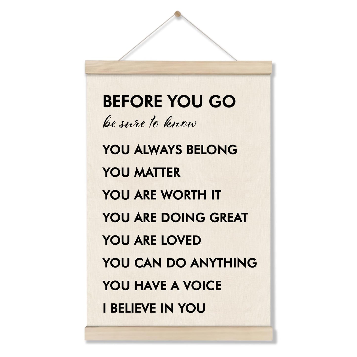 DOI-LANEE Positive Affirmations Wall Decor, Inspirational Motivational Office Wall Art, Therapist Office Decor, Mental Health Posters for Classroom School Counseling 16x12 inch