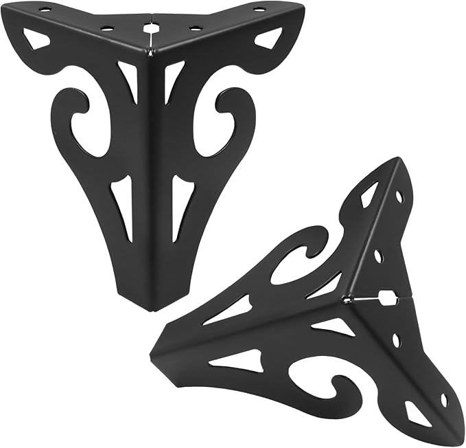 Piutouyar 5 Inch Hollow Out Furniture Legs Set of 4, Modern Triangle Couch Feet
