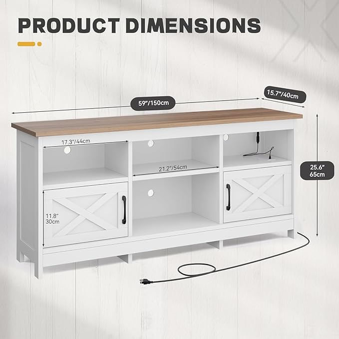YITAHOME TV Stand for 65 Inch TVs, Entertainment Center