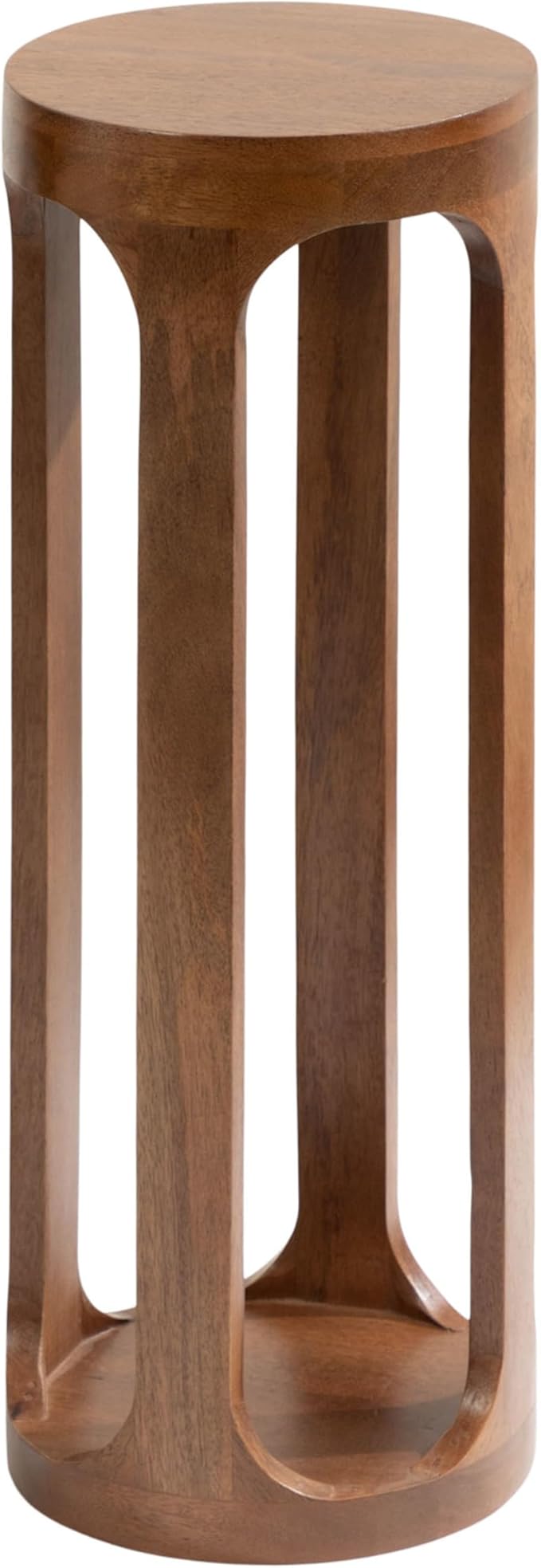 Kate and Laurel Dahl Wooden Round Drink Table; 8 x 23; Walnut Brown;