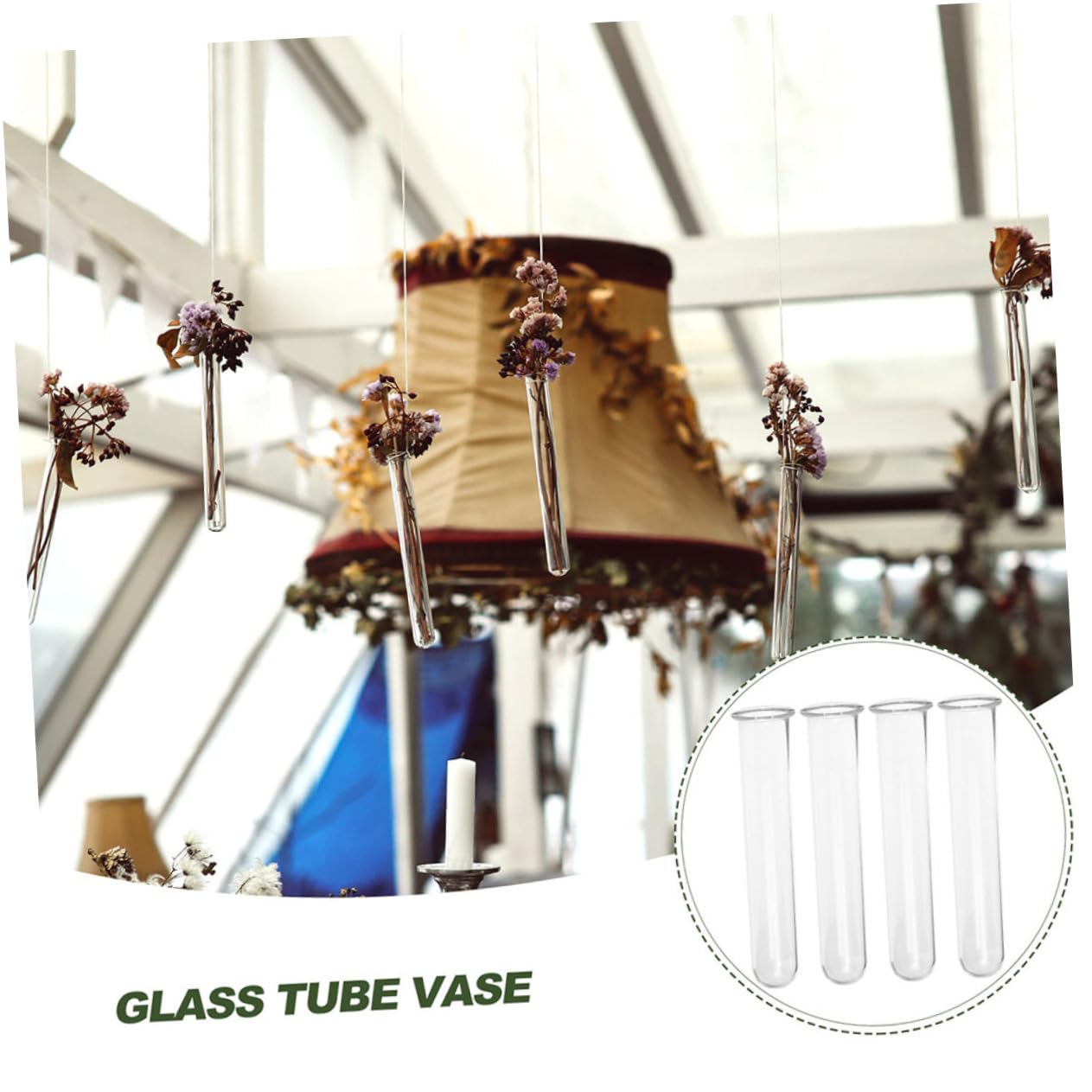 Alipis 5pcs Hydroponic Glass Test Tube Vases for Plant Propagation Transparent Glass Plant Vases for Home and Office Decor Sturdy Wear Floral Water Tubes Multi Use Desk Terrarium