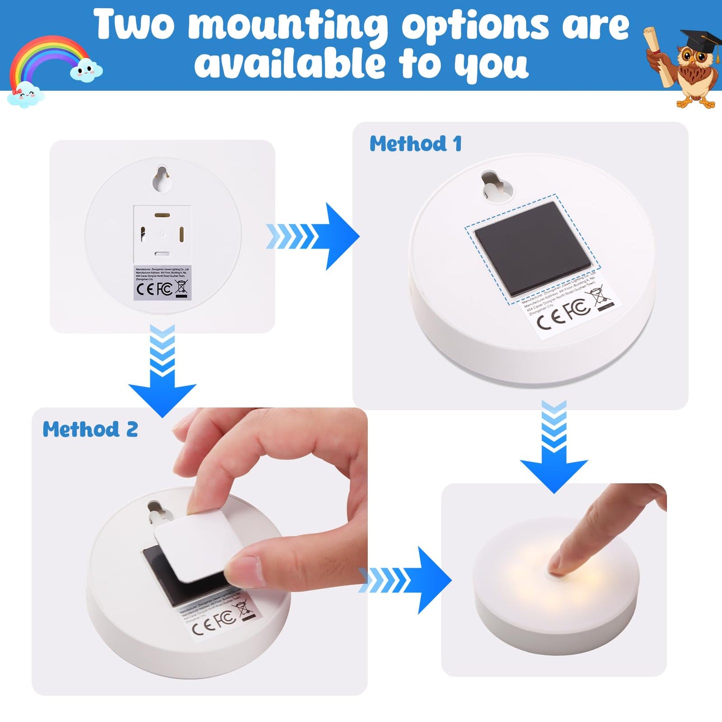 LED Push Lights Voice Level Chart for Classroom – 5 Pcs Magnetic Noise Monitor Poster, Battery Operated Teaching Essentials