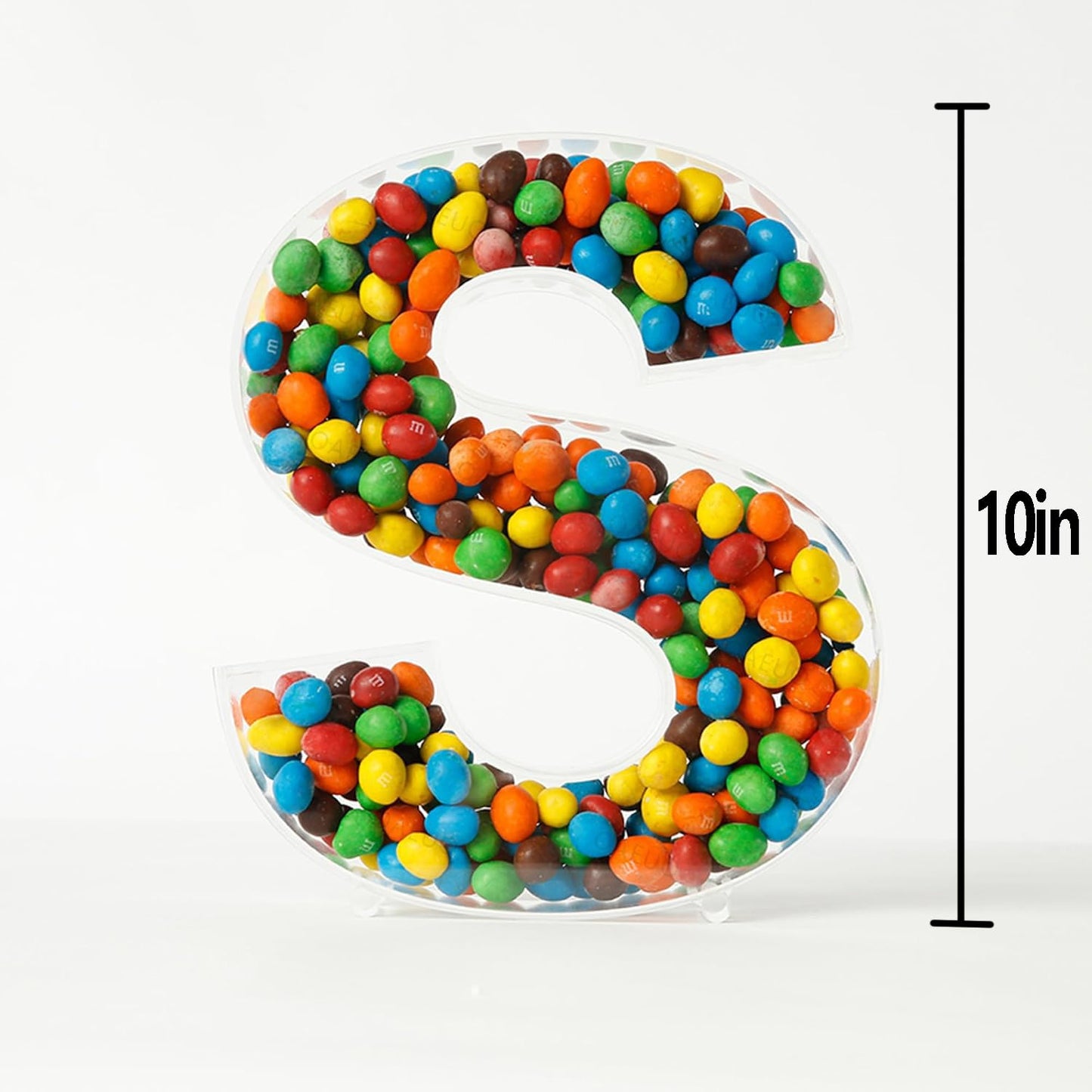 OAEUQ 10-Inch Magnetic Alphabet Candy Jar Refillable Fillable Letters For Candy Tray Reusable Lidded Candy Jar Candy Buffet Container Set (G, 1)