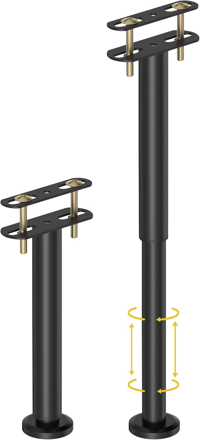 Wlrrcwdttc 2 Pcs Adjustable Height Bed Support Legs 10-17 inch, Bed Frame