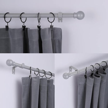 Thestoa Curtain Rods for Windows 48 to 84-92 inch, 5/8" Brushed Nickel Curtain Rod, Stainless Steel Small Curtain Rods for Bedroom, Living Room,Kitchen,Farmhouse, Outdoor Curtain Rod Silver