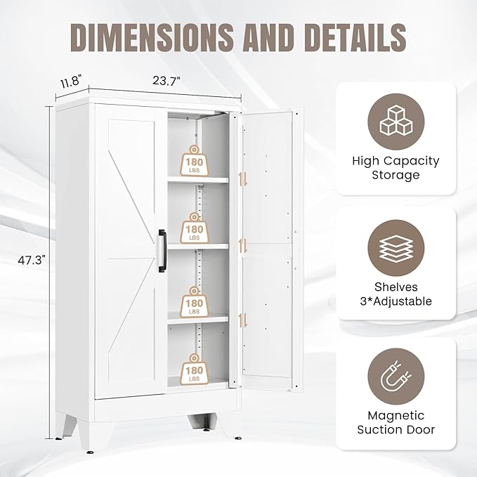Yizosh Metal Storage Cabinet