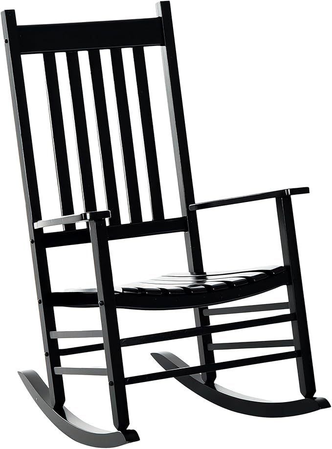 Outsunny Outdoor Rocking Chair, Patio Wooden Rocking Chair