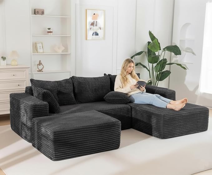 105" Convertible Sectional Couch
