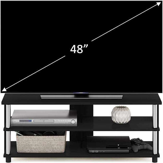 Furinno Sully TV Stand, 3-Tier Rectangular Entertainment Center