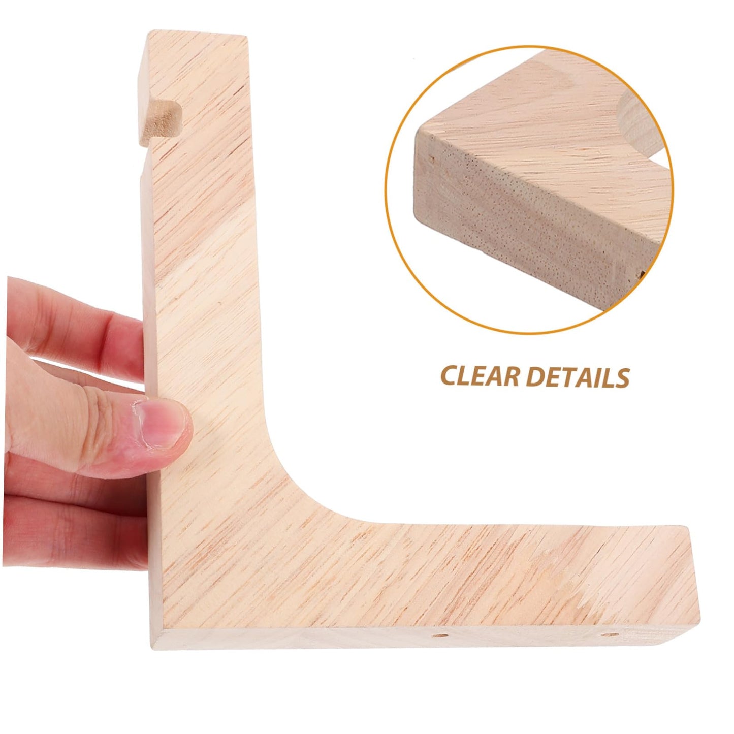 Yardenfun 2pcs Wooden Plant Hangers Heavy-Duty Wall Mount Hooks for Indoor and Outdoor Hanging Planters, Ceiling and Wall Brackets for Flowerpots, Natural Wood Finish