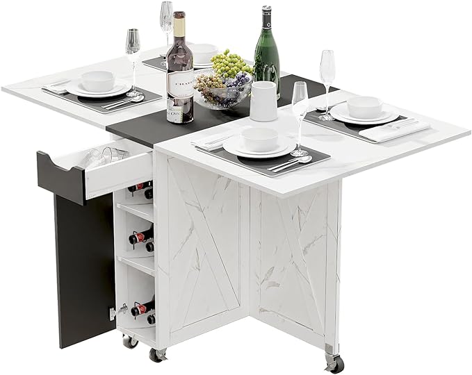 3imothrix Folding Dining Table, Dinner Table