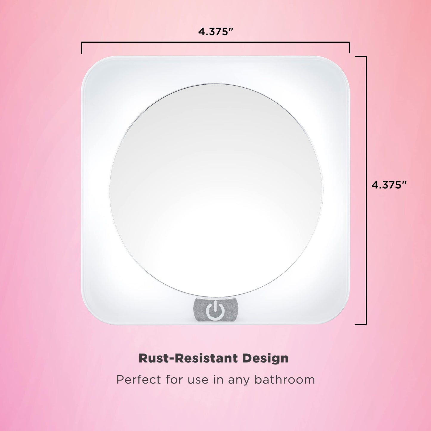 Conair Lighted Makeup Mirror, LED Vanity Mirror, 12X Magnifying Mirror, Compact Travel Mirror with Suction Cup, Battery Operated in White