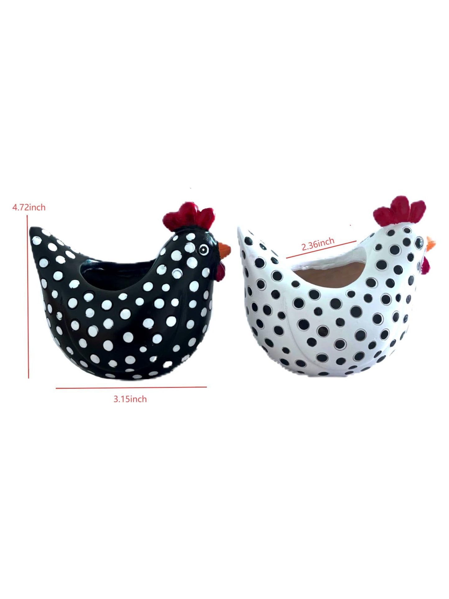 ccsxqy Hens and Chicks Planter Pot Set of 2 - Whimsical Animal Planters for Outdoor Plants, Chicken Flower Pot with Drainage & Weather-Resistant Design, Farmhouse Garden Decor for Succulents