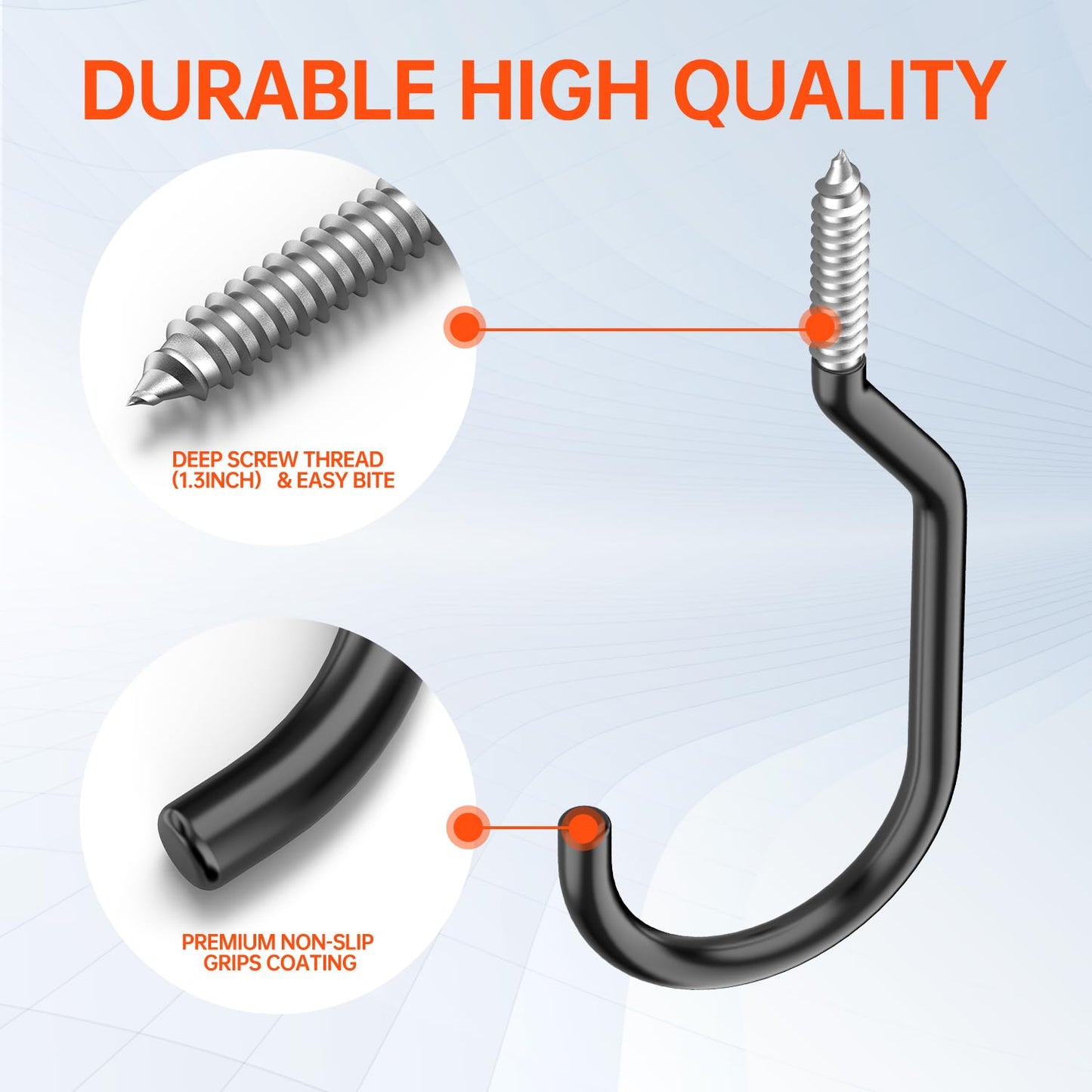 GURADESIGN 16-Pack Heavy Duty Bike Hook, Loading Capacity 100 LBS, 6 inch, Bike Hooks for Garage Wall and Garage Ceiling