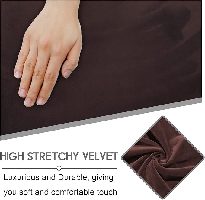 ULTICOR Velvet 8-Pieces Recliner Sofa Covers Stretch Reclining Couch Covers