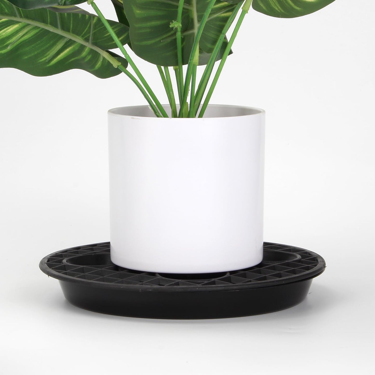 KVMORZE 12 Pack 8 In Plant Saucer Stand Set, Heavy Duty Plant Drip Trays with Elevated Plant Saucer Pot Base with Drainage Hole, Flower Pot Tray Plant Pot Container Accessories for Indoor Outdoor