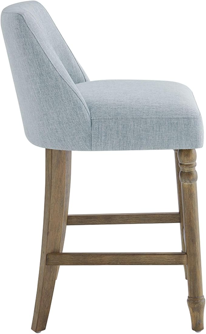 Martha Stewart Delaney Upholstered Mid-Century Modern Counter Stool