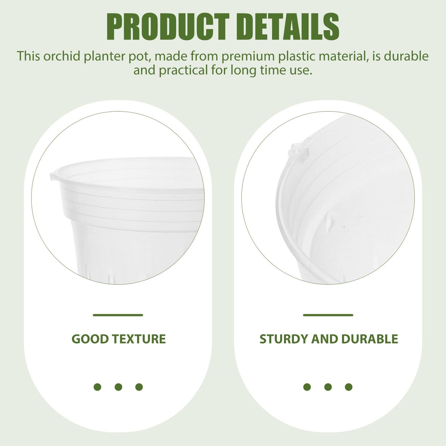 Toddmomy Transparent Plastic Flower Pot with Vent Holes and Tray 6.37X6.37X5.11 Inch Clear Planter for Indoor Gardening Orchid Bonsai and Nursery Use