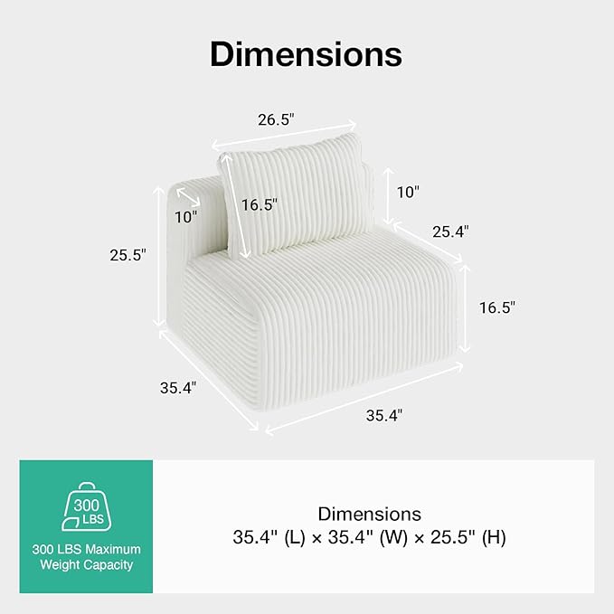 Novilla Modular Sectional Sofa, Modern Cloud Sectional Couch