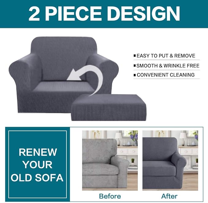 Turquoize 2 Piece Chair Covers Chair Slipcovers