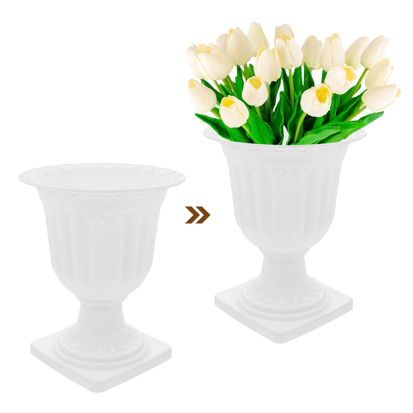 Abaodam Small Detachable Roman Style Planter 16.53X5.51X6.69In Decorative Garden Flower Pot for Succulents Porch Patio Indoor Outdoor Use
