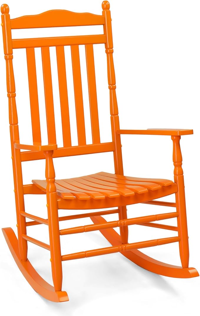VINGLI Wooden Rocking Chair Outdoor, Patio Rockers