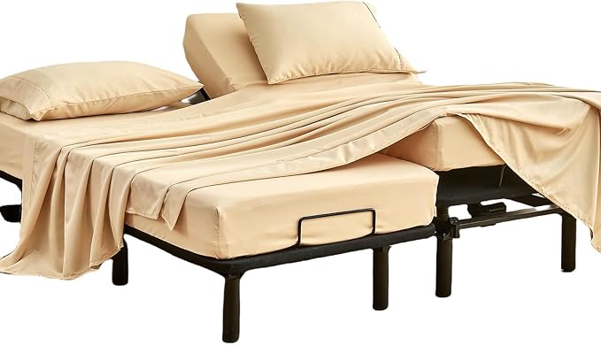 Kingnex Split California King Sheets Set