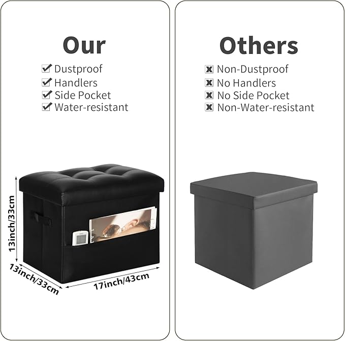 Storage Ottoman Foot Rest Stool