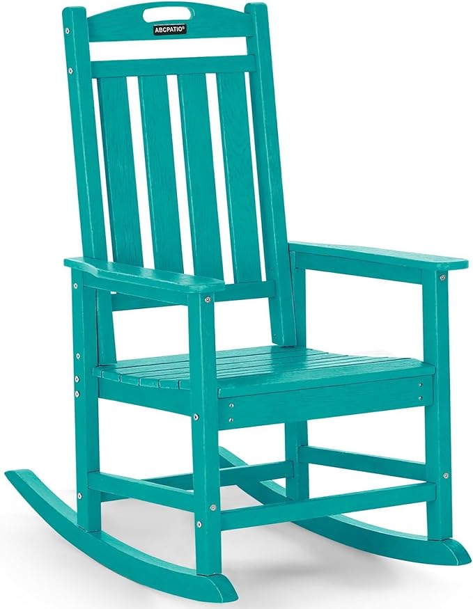 Outdoor Adirondack Rocking Chairs All-Weather HDPE Patio Rocker Chair